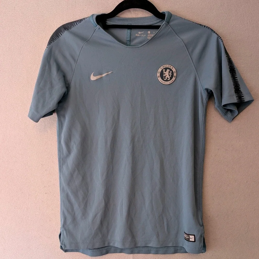 Nike Chelsea FC Squad Training Jersey Teal Blue Dri-FIT Soccer Football Boys XL